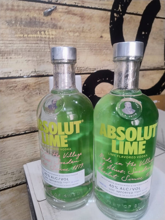 2 x Absolute Vodka Lime Flavour