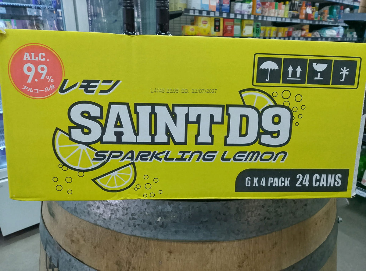6 x Saint D9 Sparkling Lemon 9.9% 500ml 24pk