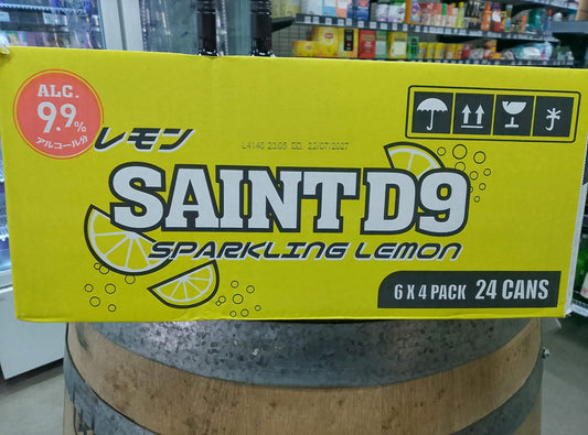 1 x Saint D9 Sparkling Lemon 9.9% 500ml 24pk