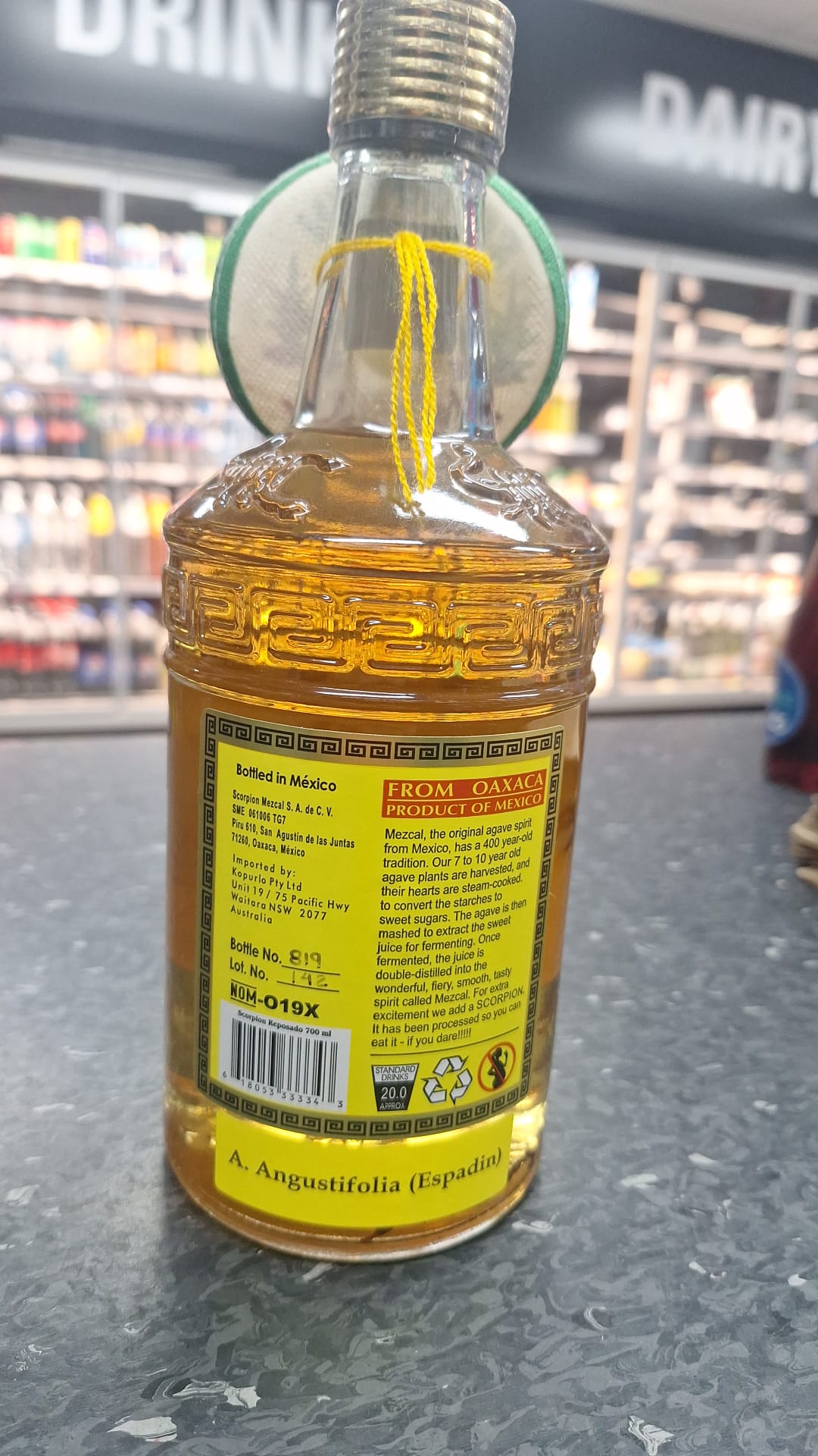 1 x Scorpion Tequila Mezcal 700ml