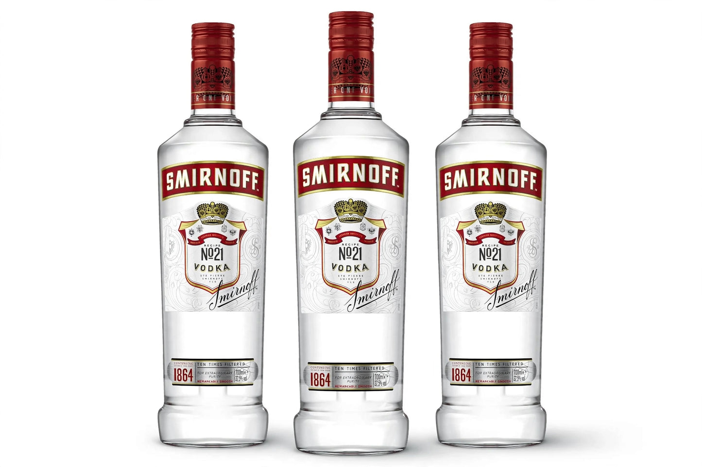 3 x Smirnoff Vodka 700ml